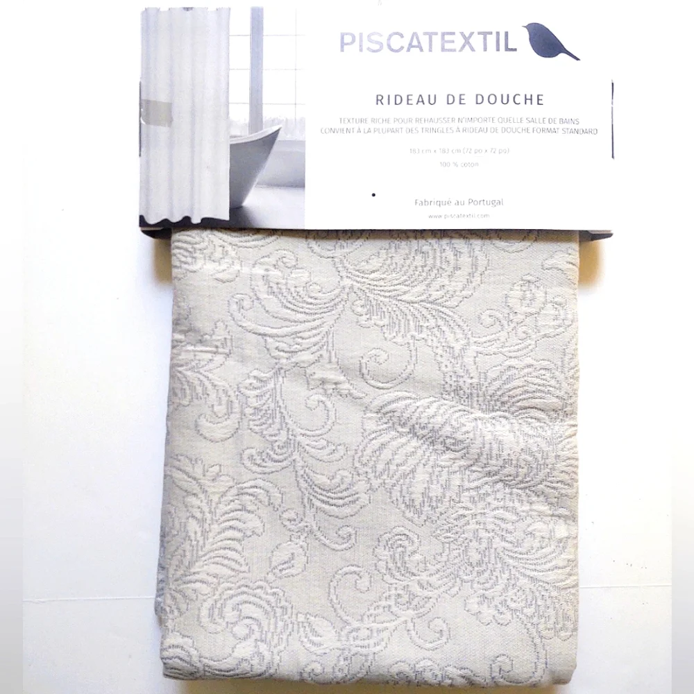 🎁Piscatextil Shower Curtain - 100% Cotton - 72